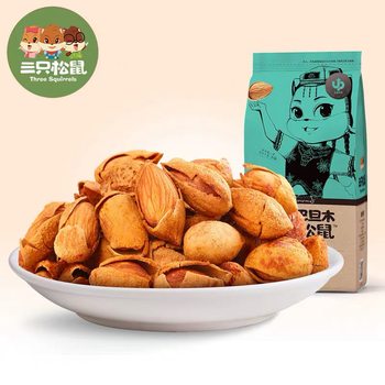 Three Squirrels_Creamy Hand Peeled Almond 160g Shell Hand Peeled Almond Milk Flavor Nut Kernel