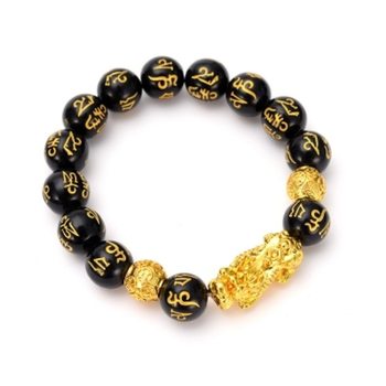 Six-Character Mantra Gold-Plated Pixiu Bracelet, Birthday Gift for Male and Female Best Friend, Student, Hand Jewelry Wholesale