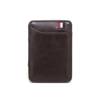 In-Stock New Korean Style Unisex Card Holder Card Case Solid Color Pu Leather Magic Wallet Bank Card Embossed Design