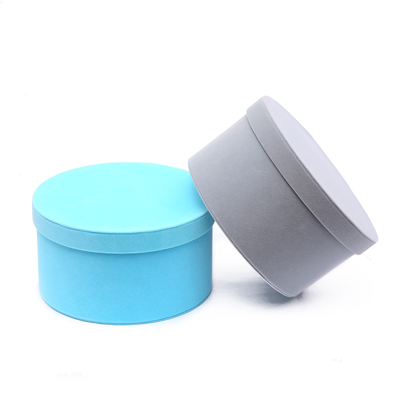 Stuffed Cloth Round Gift Box Wedding Celebration Candy Box Gift Birthday Opening Gift Packaging Box 100 Days