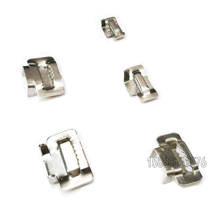 304 stainless steel tie buckle metal packing buckle manufacturers steel tie buckle cable tray tie head