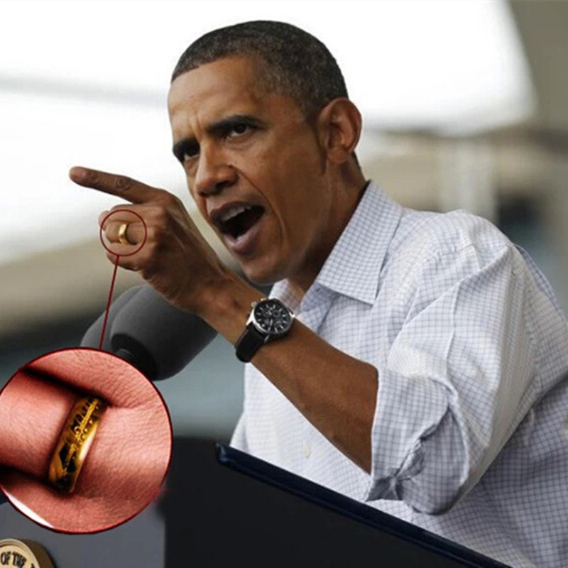 欧美指环王戒指男士明星款字母情侣魔戒戒指镀真金跨境饰品手工