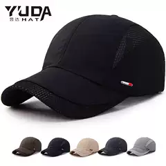 Summer Outdoor Sports Quick-Drying Mesh Baseball Cap Xida Men's Peaked Cap Simple Solid Color Hat Cross-Border Same Style