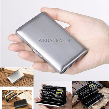 Qiqing genuine goods stainless steel credit card box VIP VIP card bag high-end RFID card box metal card holder