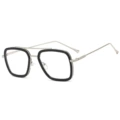 Black silver frame flat light