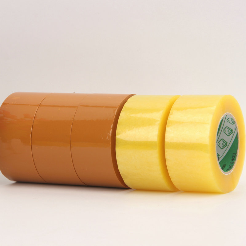 60 Wide Transparent Tape Packaging Sealing Tape Yellow Tape Large Roll Sealing Transparent Glue High Viscosity