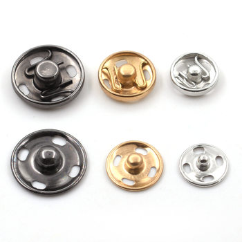 Factory direct supply metal snap button hardware hidden button tweed coat button alloy copper letter snap button wholesale