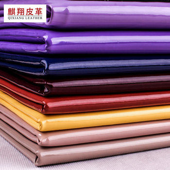 Yiwu manufacturers Caye pattern pu mirror leather soft and hard bag decorative leather elastic patent leather glossy leather fabric
