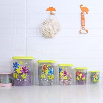 Household Transparent Plastic Sealed Jar Kitchen Refrigerator Fresh Keeping Grain Storage Box Food Milk Powder Storage Jar