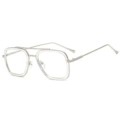 Transparent silver frame flat light