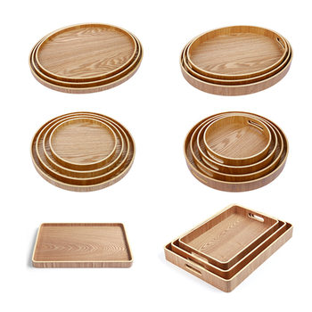 Ash Wooden Tray Hotel Restaurant Serving Snack Food Tray Creative Home Dining Kitchen Utensils Fruit Tray