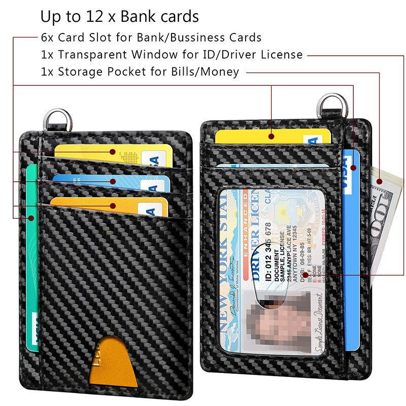 Amazon Card Holder Export Men's Rfid Anti-Theft Brush European and American Card Holder Men's and Women's Cross-Border Card Holder