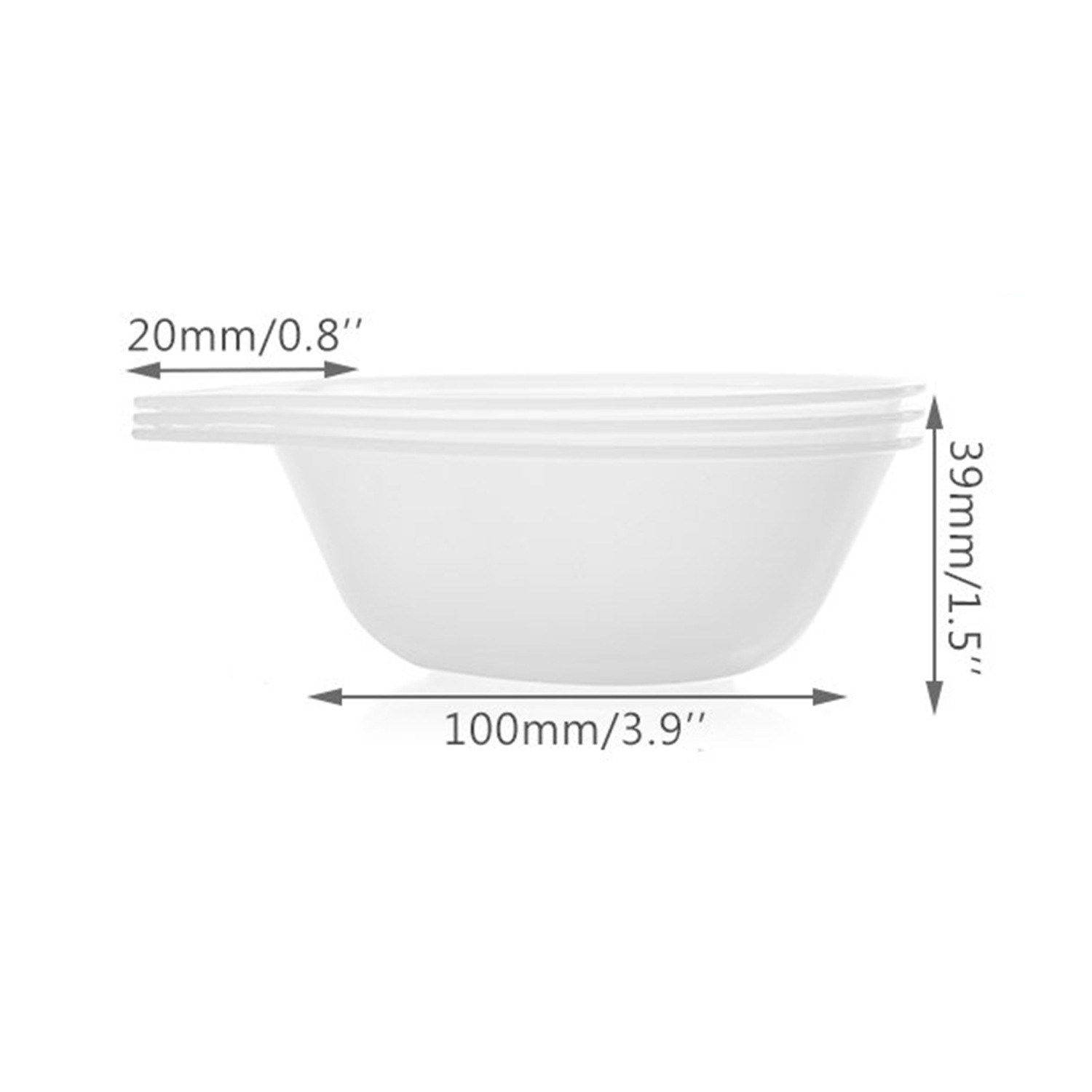 Cross-border wholesale outdoor bowl set pot tableware accessories portable pp transparent bowl camping barbecue mini plastic bowl