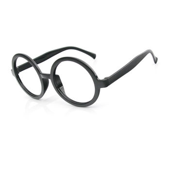 (Special) Large Korean-Style Decorative Round Frame Glasses Empty Frame Arale Harry Potter Round Without Lenses
