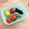 Rectangular storage basket vegetable draining fruit plastic sieve barbecue spicy hot storage basket wholesale