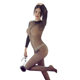 Meienel Sexy Lingerie Women's Transparent Sexy Stockings Long-Sleeved Open Stockings Jumpsuit Uniform Temptation