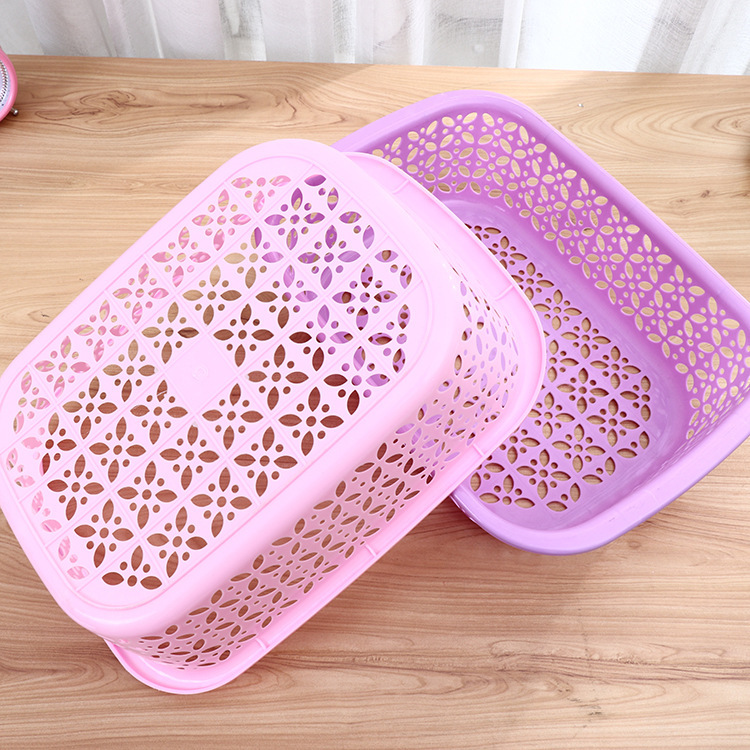 Rectangular storage basket vegetable draining fruit plastic sieve barbecue spicy hot storage basket wholesale