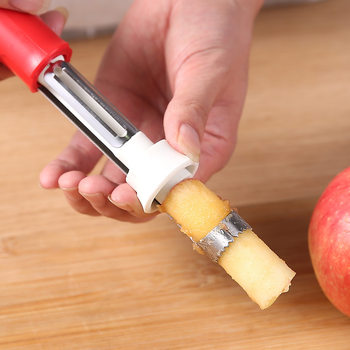 Fruit coring device kitchen two-in-one telescopic fruit peeler apple stainless steel 304 pear peeler
