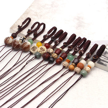 Wholesale diy accessories hand-woven car keychain pendant rope semi-finished Bodhi accessories lanyard