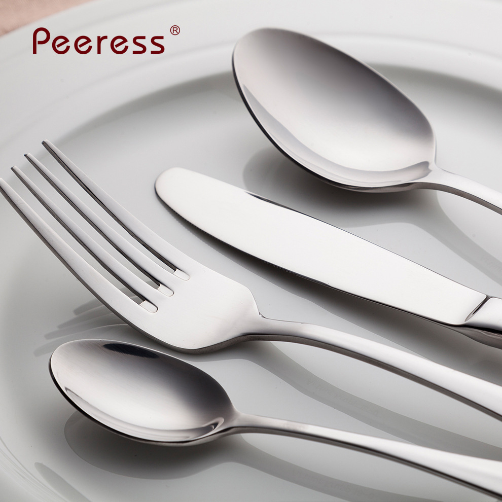 Classic QBA series stainless steel knife, fork and spoon tableware steak service salad more fork set factory direct sales