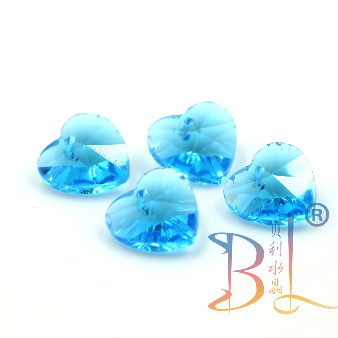 10mm Crystal Glass Heart-Shaped Jewelry Small Pendant Earrings Accessories Fashion Accessories DIY Handmade Materials