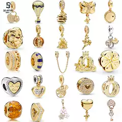 Panjia new gold string pendant jewelry DIY men and women bracelet necklace diamond pendant beads wholesale