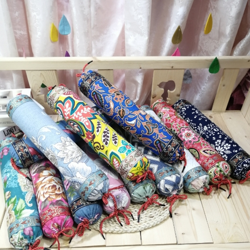 Round candy pillowcase hollow pillowcase old coarse cloth round pillow pillow core leather non-filled liner cover