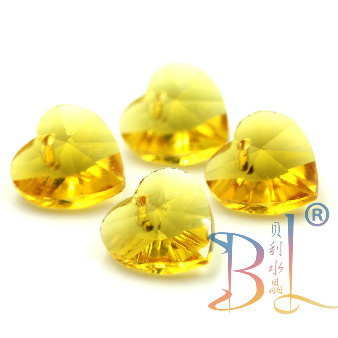 10mm Crystal Glass Heart-Shaped Jewelry Small Pendant Earrings Accessories Fashion Accessories DIY Handmade Materials