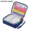 Student Oxford Cloth Stationery 78-Hole Drawing Colored Pencil Storage Bag Sketch Storage Pen Bag Large Capacity Pen Bag