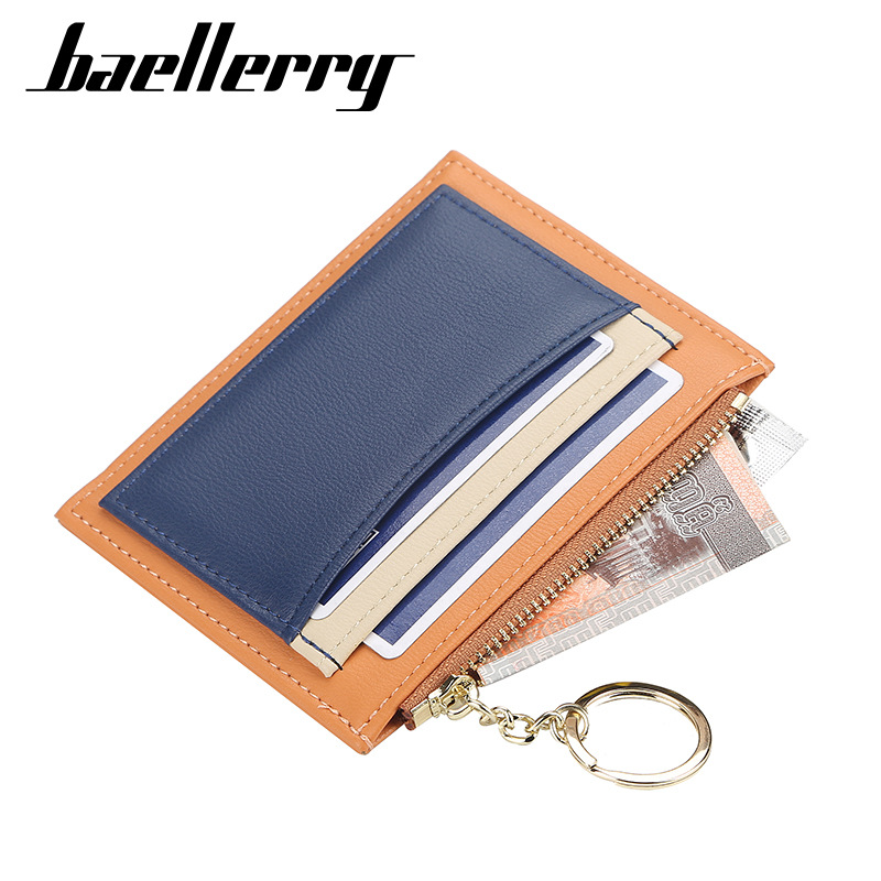baellerry New High Sense Men's Multi-Card Small Men's Card Case Zipper Coin Purse Card Case