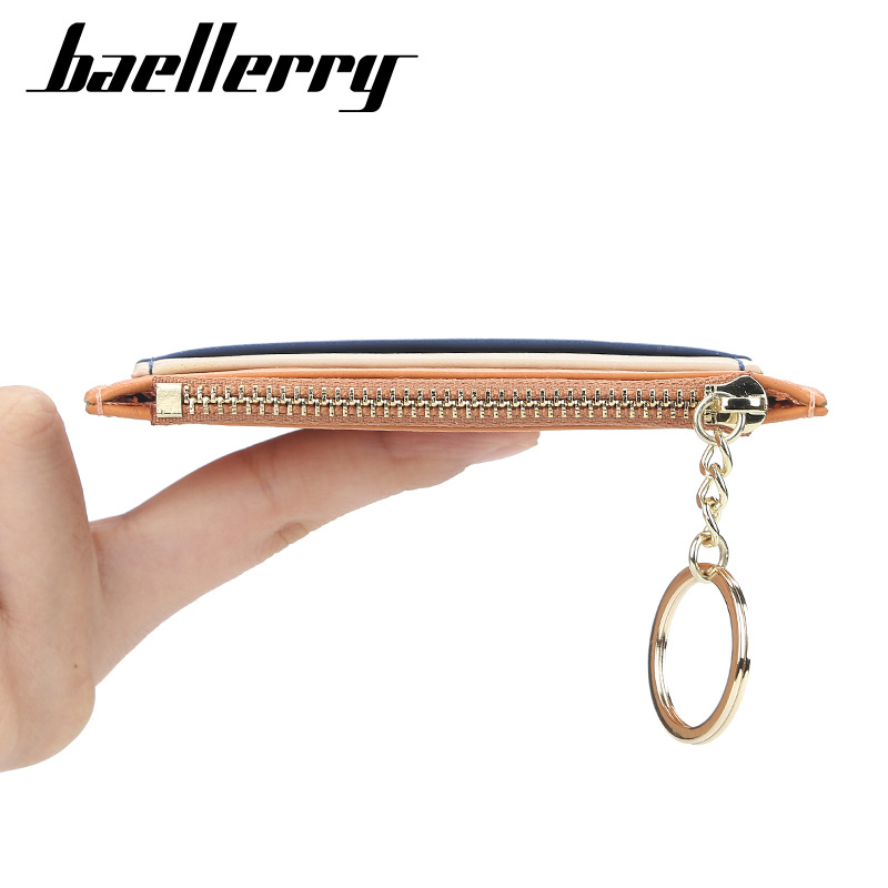 baellerry New High Sense Men's Multi-Card Small Men's Card Case Zipper Coin Purse Card Case