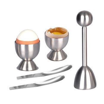 304 stainless steel egg opener 5-piece egg tool set egg pop egg tray stainless steel spoon
