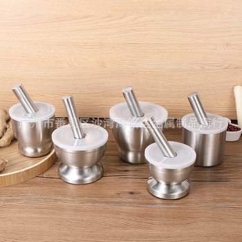 304 Stainless Steel Pestle Grinder Stainless Steel Medicine Cup Stainless Steel Garlic Masher Garlic Minced Ginger