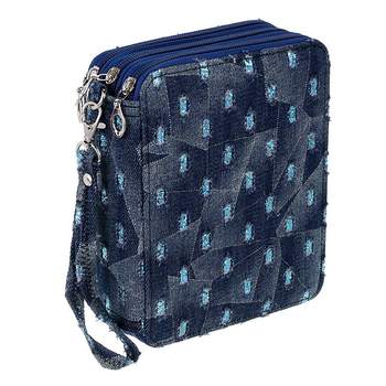 Student Oxford Cloth Stationery 78-Hole Drawing Colored Pencil Storage Bag Sketch Storage Pen Bag Large Capacity Pen Bag