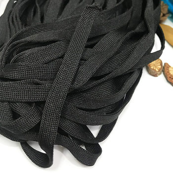 Wholesale polyester knitted belt black and white color spot knitted belt striated belt factory spot 0.8-1.2cm
