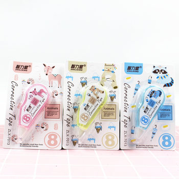 Wholesale Korean Stationery Primary School Students Correction Tape Creative Small Animal Correction Tape Office Learning Stationery