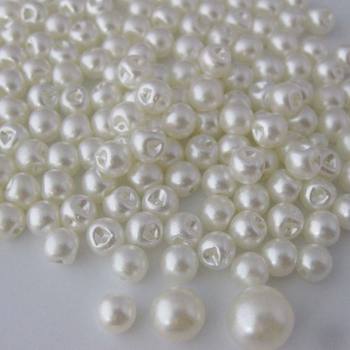 In stock 6mm/8mm/10mm/12mm dark eye plastic pearl button edge hole women's shirt button