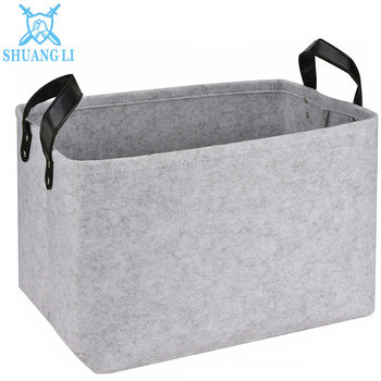 Manufacturer Wholesale Felt Storage Basket Miscellaneous Storage Basket Desktop Books and Magazines Storage Box Can Be Customized as a Dirty Clothes Basket