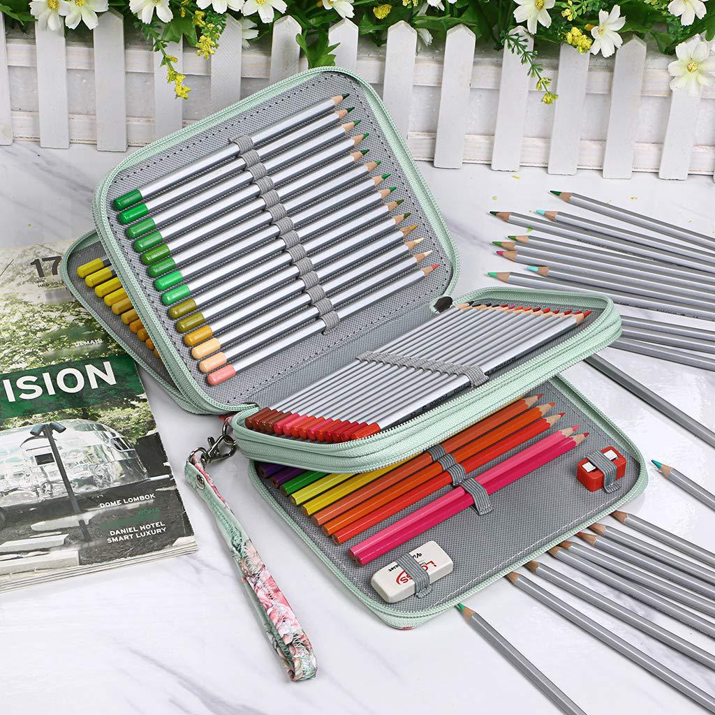 Student Oxford Cloth Stationery 78-Hole Drawing Colored Pencil Storage Bag Sketch Storage Pen Bag Large Capacity Pen Bag