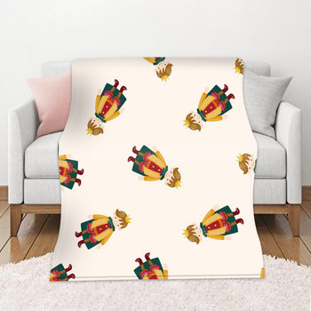 DIY blanket cartoon King autumn and winter warm sofa blanket digital printing double-sided flannel air conditioning blanket