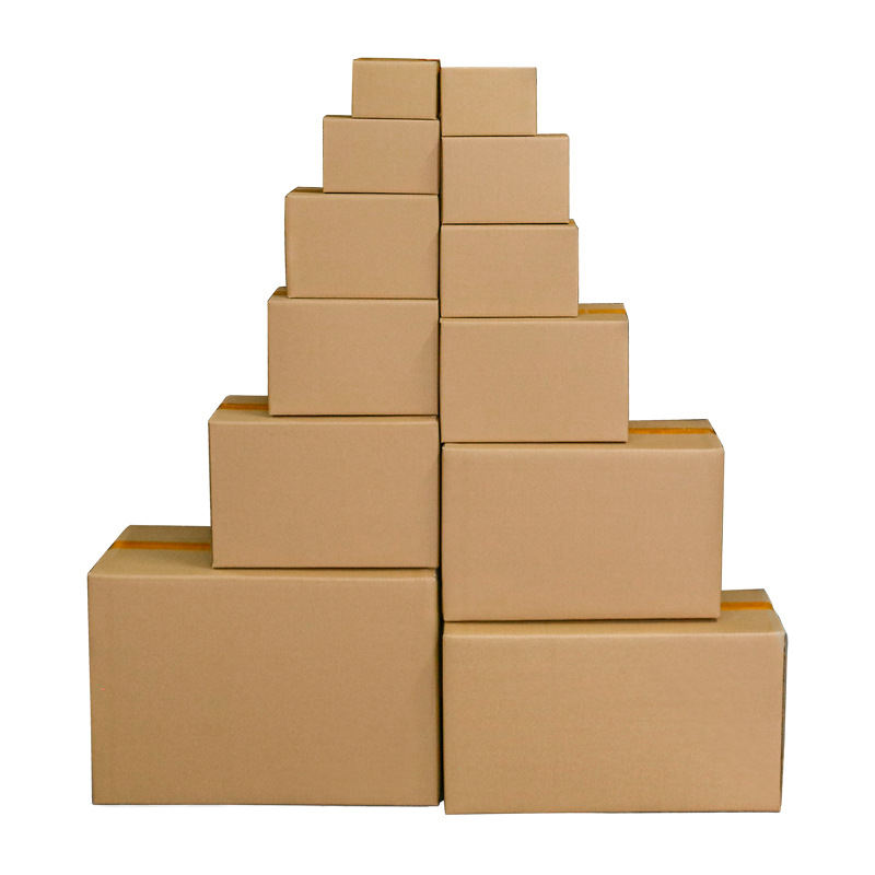 Chuangqin Packaging 1-12 Half High Carton Spot Thickened Rectangular Express Packaging Moving Postal Carton Carton