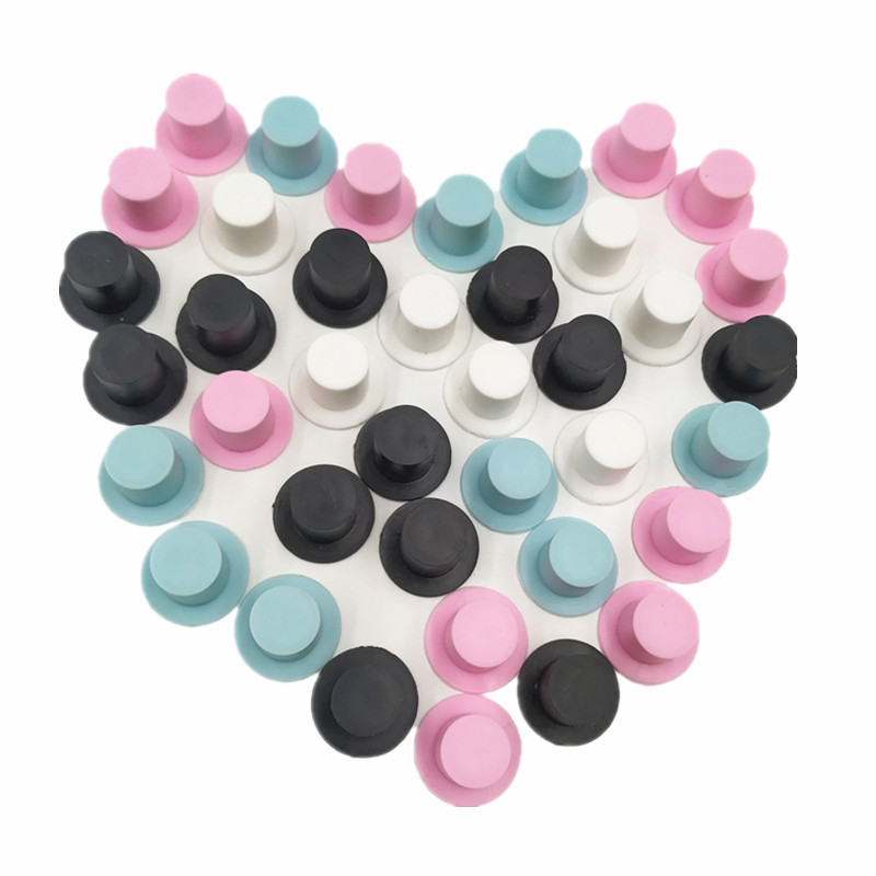 圣诞装饰品雪人帽迷你塑料小丑帽黑色魔法师高顶礼帽DIY娃娃配件