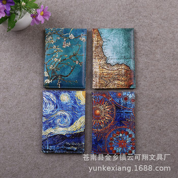 Spot Wholesale Passport Cover Exquisite Color Printed Canvas Printing Travel Abroad Universal Pu Leather Passport Holder Document
