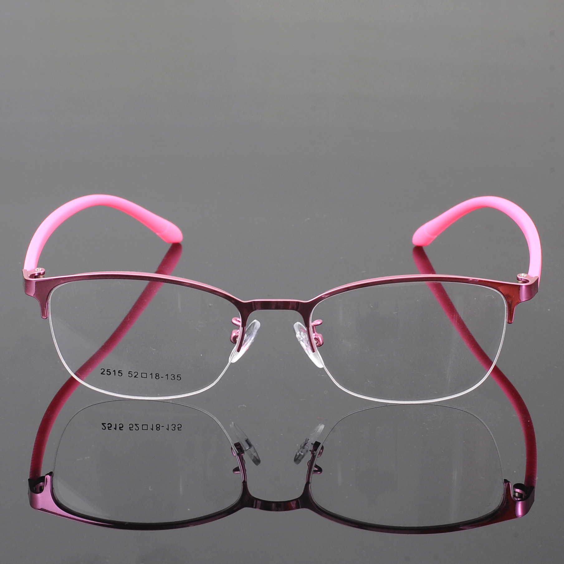 Women's business glasses frame ultra-light Oval half frame glasses frame can be equipped with anti-blue light flat myopia glasses frame women
