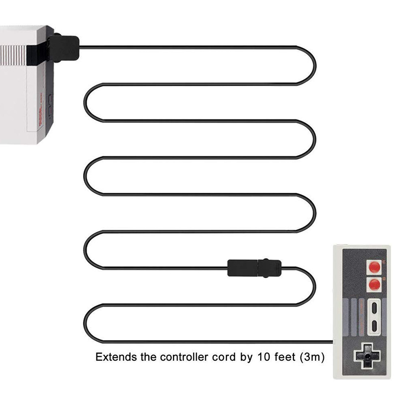 Nes Wired Game Controller Nes Retro Game Controller Red and White Console Long Cable 3m Nostalgic Direct Play Console Nesp