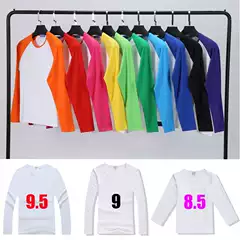 Long-Sleeve Milk Silk T-Shirt Heat Transfer Printing, Heat Sublimation T-Shirt, Parent-Child Long-Sleeve Round-Neck Advertising Cultural Shirt DIY