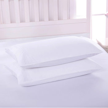 Foreign Trade Cross-Border Pillowcase Single Pillowcase White Solid Color Cotton Pillowcase Amazon Wholesale European and American Style