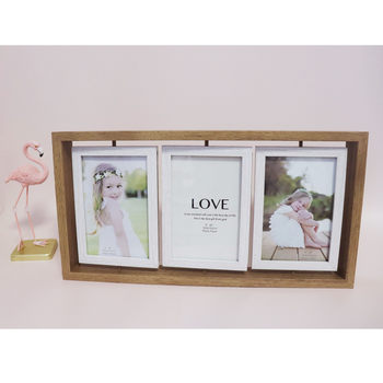 Foreign trade rotating 6 inch wooden photo frame table creative Nordic simple baby photo studio wedding photo table wholesale