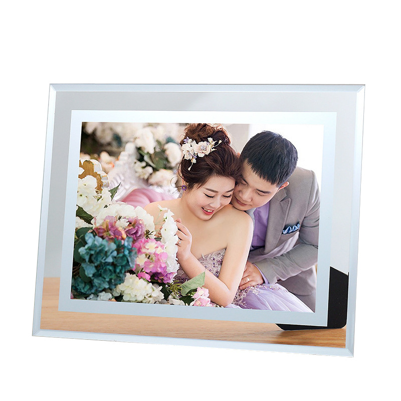 Wholesale Creative Gift Display Stand A4 Certificate Frame Manufacturer Picture Frame Ornaments Crystal Glass Photo Frame