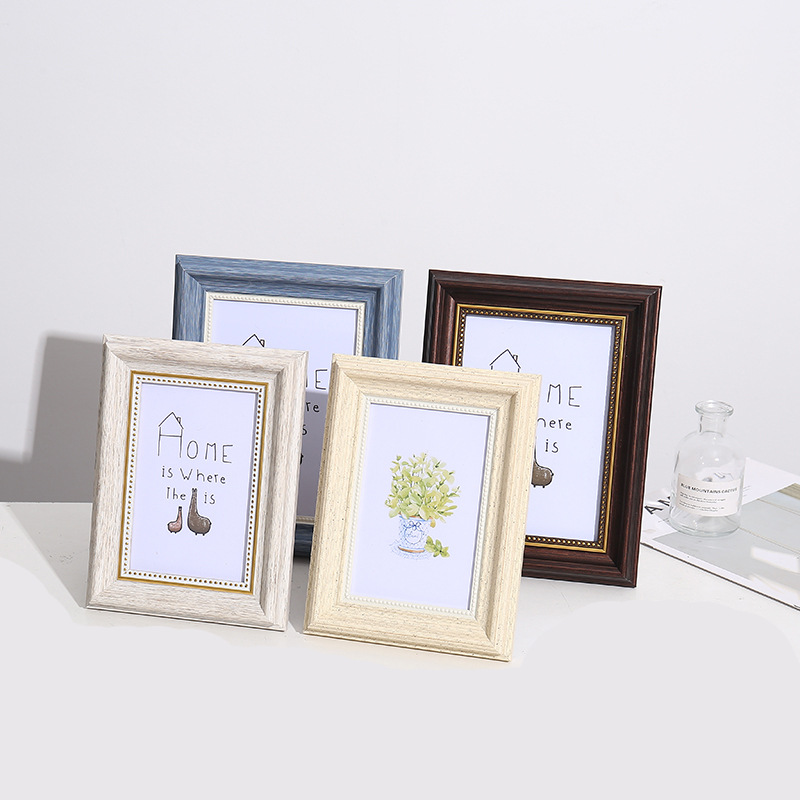 Nordic Retro Photo Frame for Tabletop or Wall Hanging 7inch Framed Ps Picture Frames Children's Photo Frame Manufacturer A3A4 Frame Processing